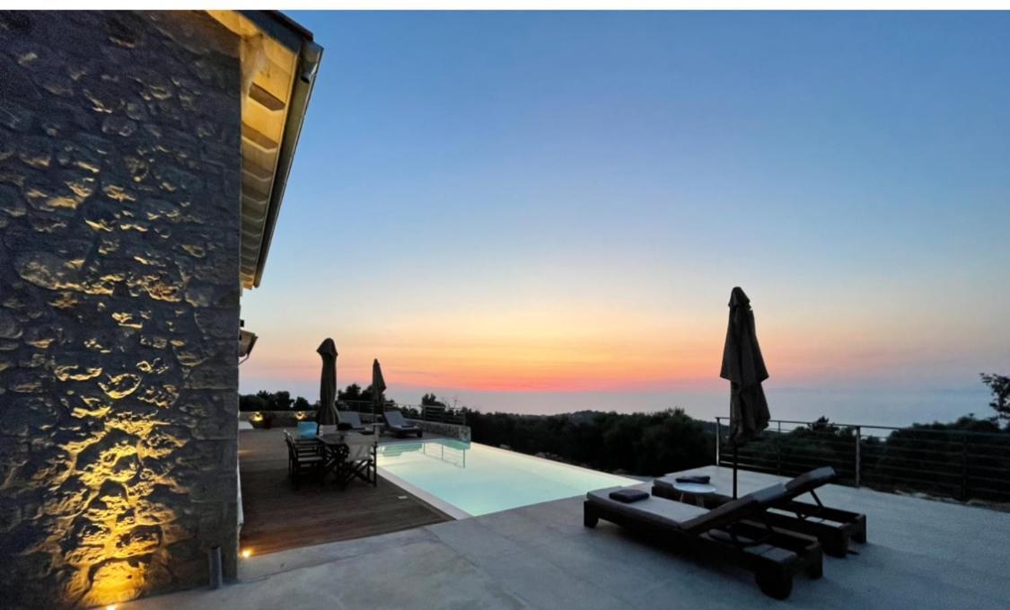 Tsakmakis Villas Luxury- Panoramic Sea View - Lefkada Tsoukaladhes Exterior photo